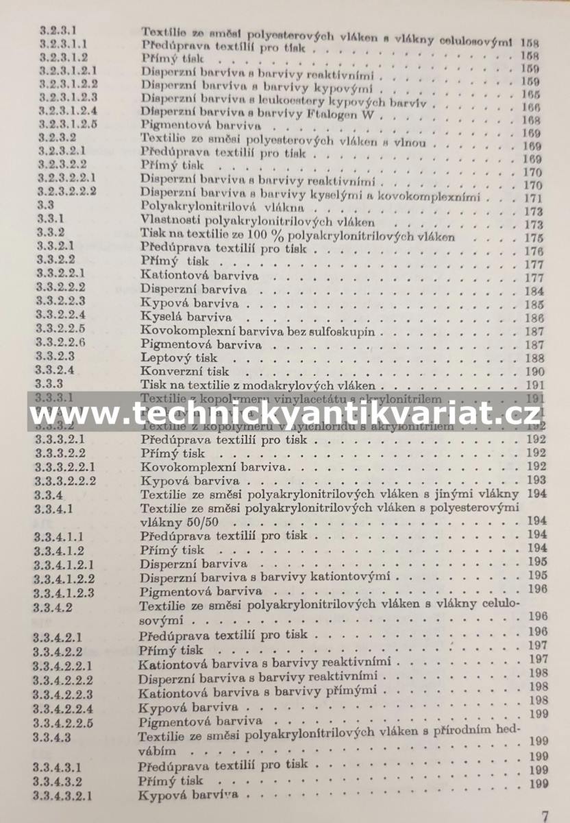 Potiskování textillií ze syntetických vláken - Bella, Pivec, Štěpánek (1981)