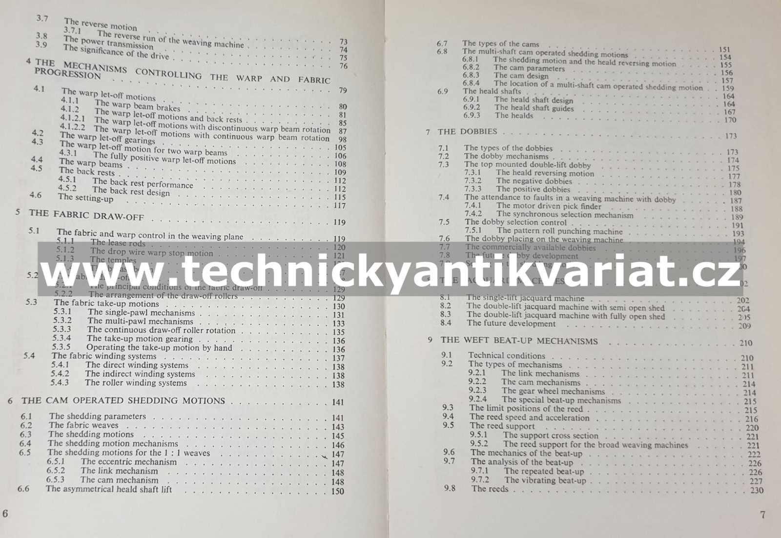 Shuttleless Weaving Machines - O.Talavášek, V.Svatý (1981)