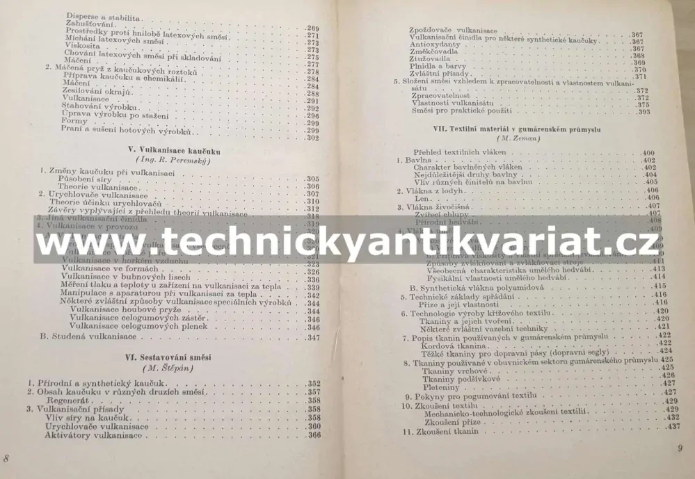 Gumárenská technologie II. zpracování kaučuku a vlastnosti pryže (1955)