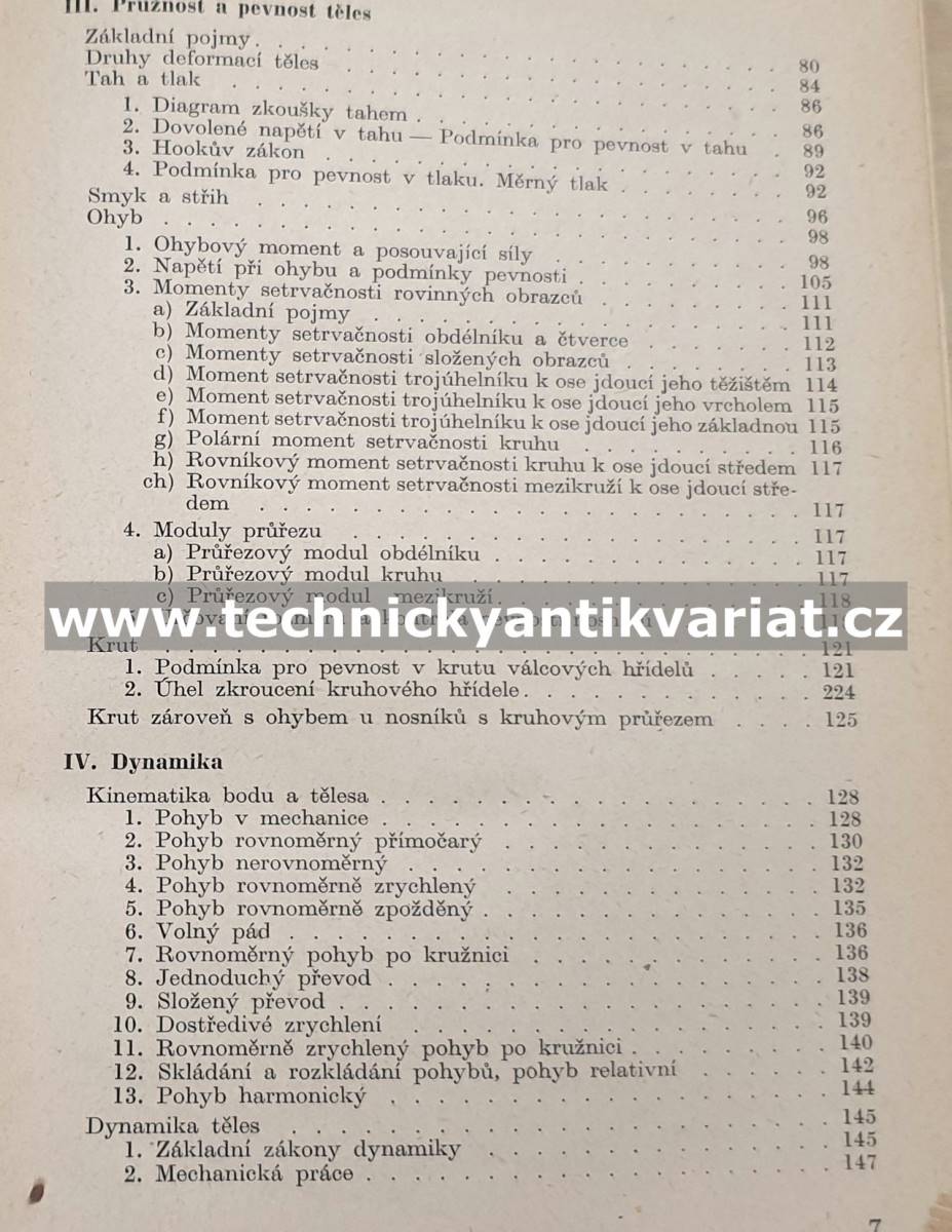 Strojnictví III Mechanika - Wagnner, Křístek (1955)