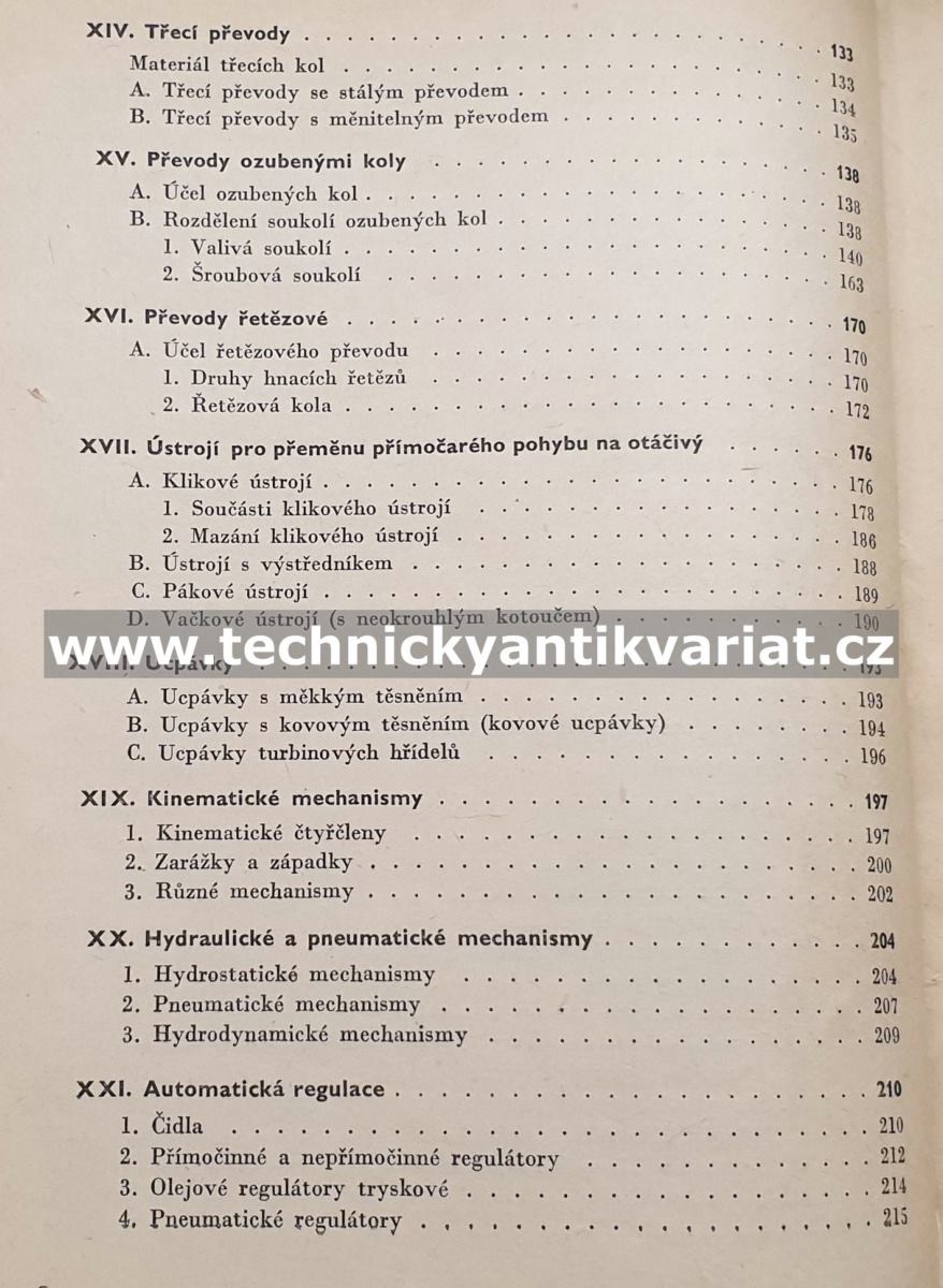 Strojnictví IV. Strojní součásti (1958)