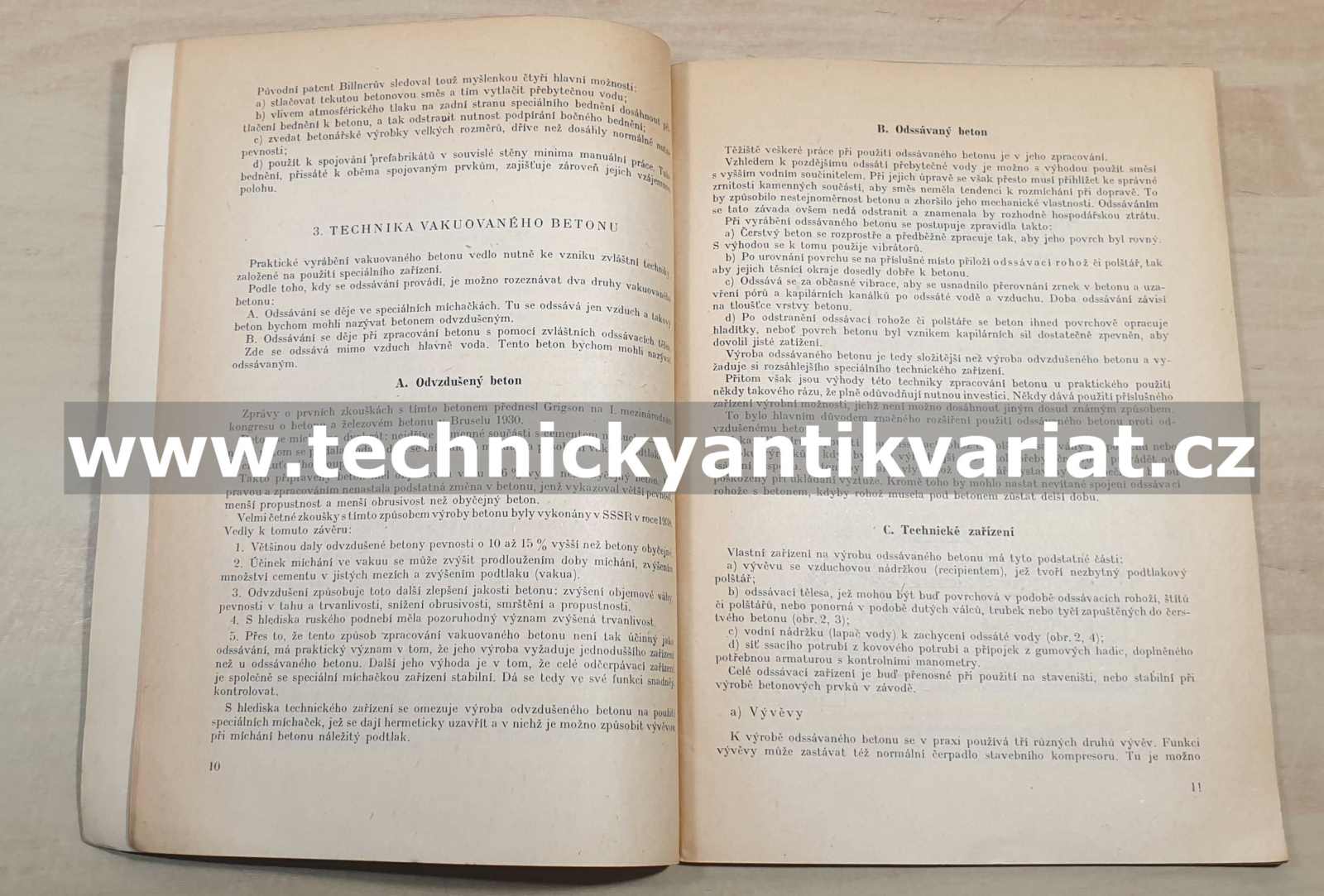Vakuovaný beton - Oldřich Valenta (1953)