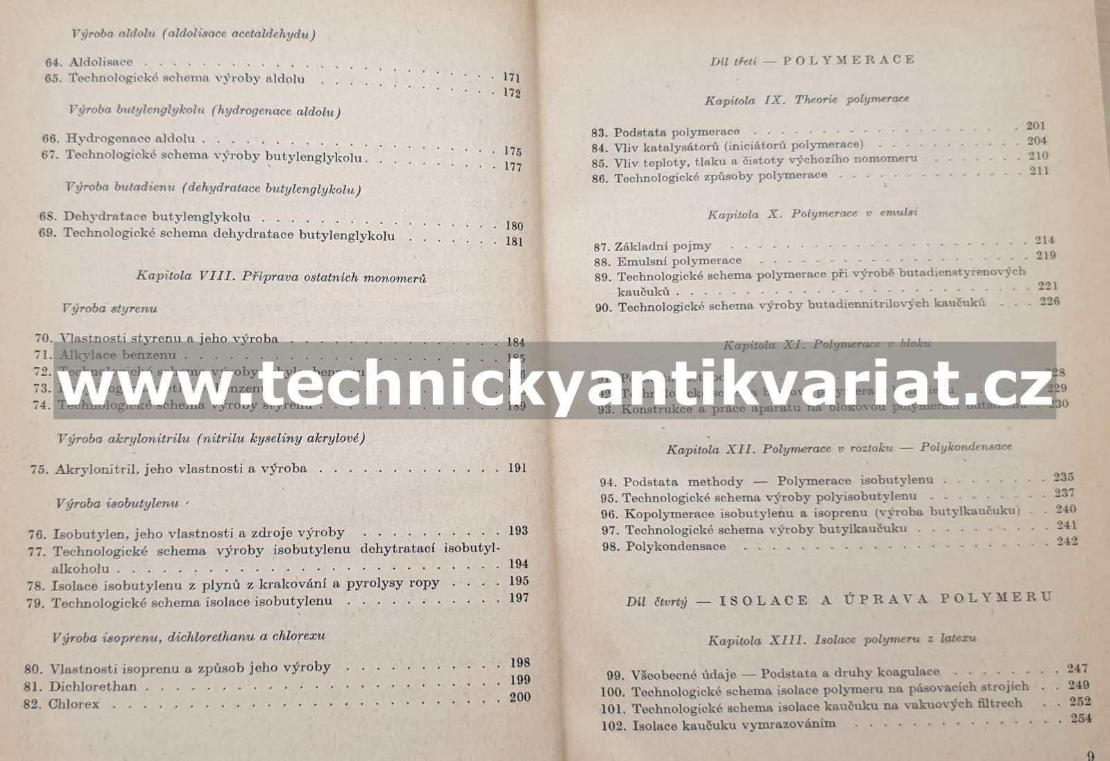 Obecná technologie syntetického kaučuku - A.P.Krjučkov (1955)