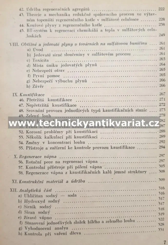 Výroba sulfátové buničiny - V. Topinka, V. Rubeš (1954)