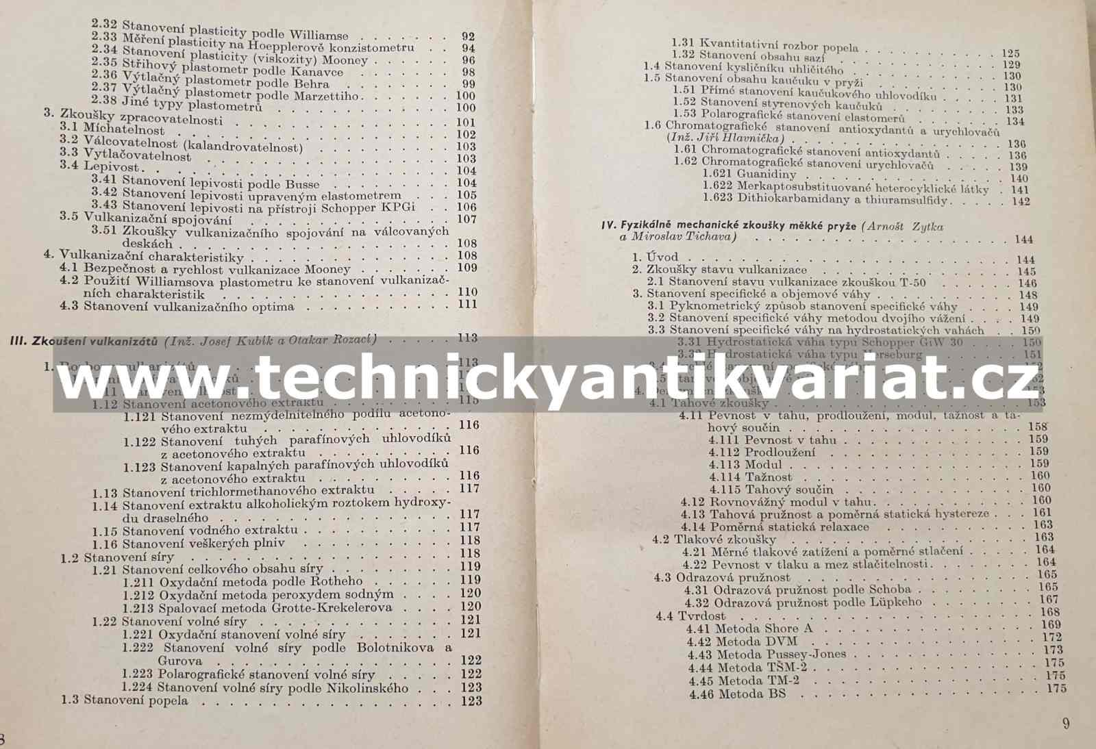 Zkušební metody v gumárenství - J. Kubík, A. Zytka (1962)