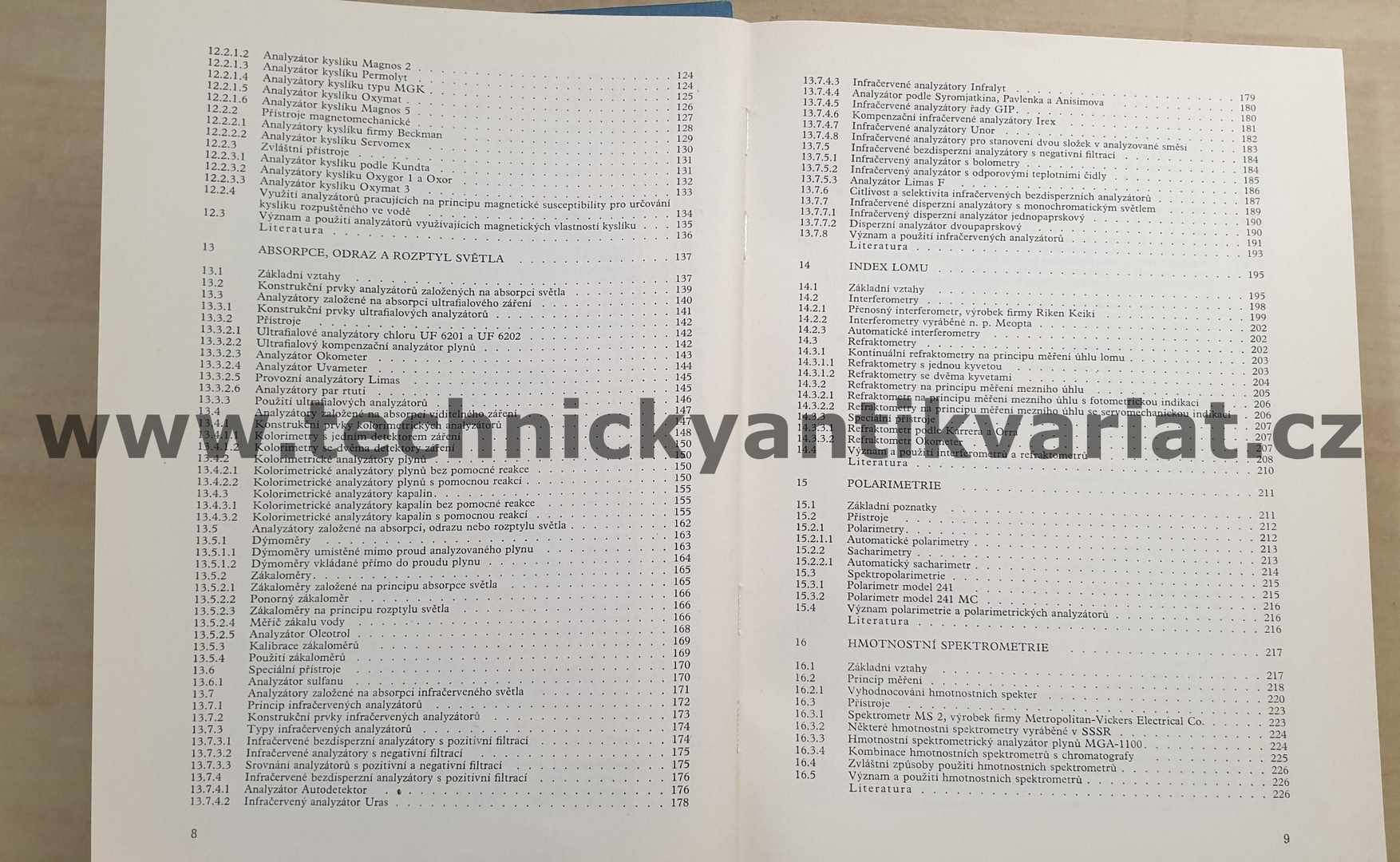 Analyzátory plynů a kapalin - Jaroslav Váňa (1984)