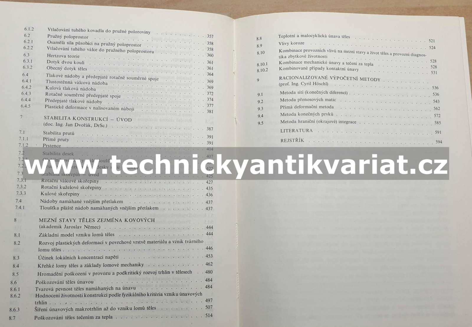 Pružnost a pevnost ve strojírenství - Němec, Dvořák, Hoschl (1989)