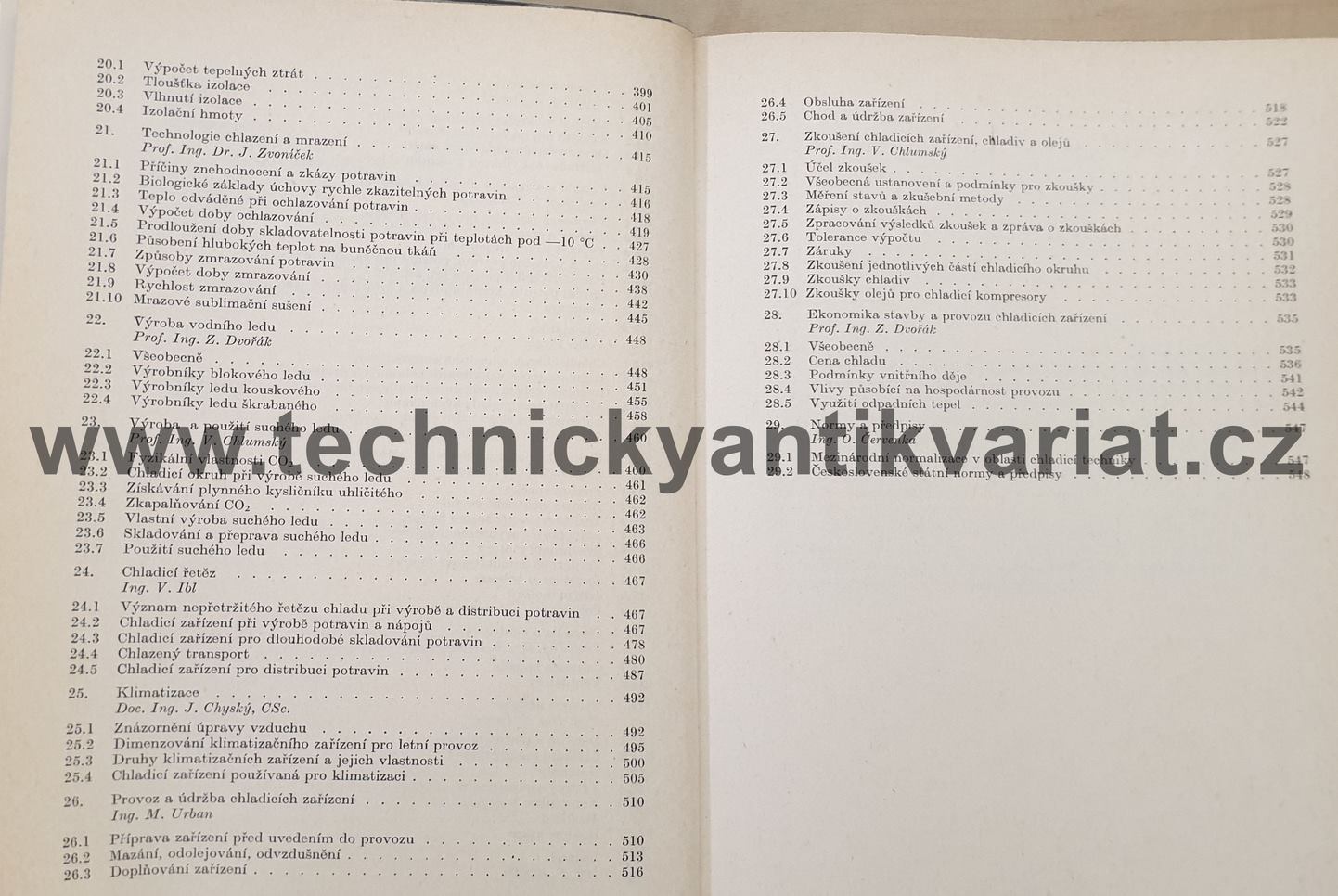Technika chlazení - Vladimír Chlumský (1971)