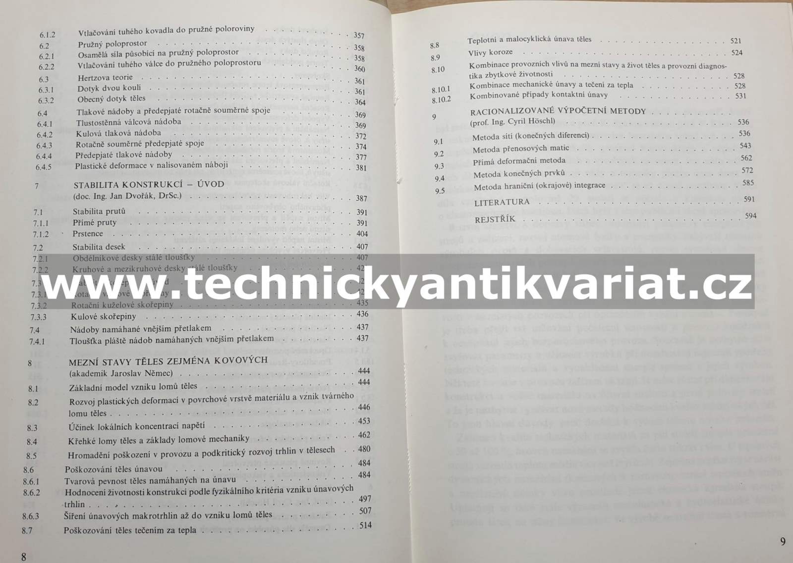 Pružnost a pevnost ve strojírenství - Němec, Dvořák, Hoschl (1989)