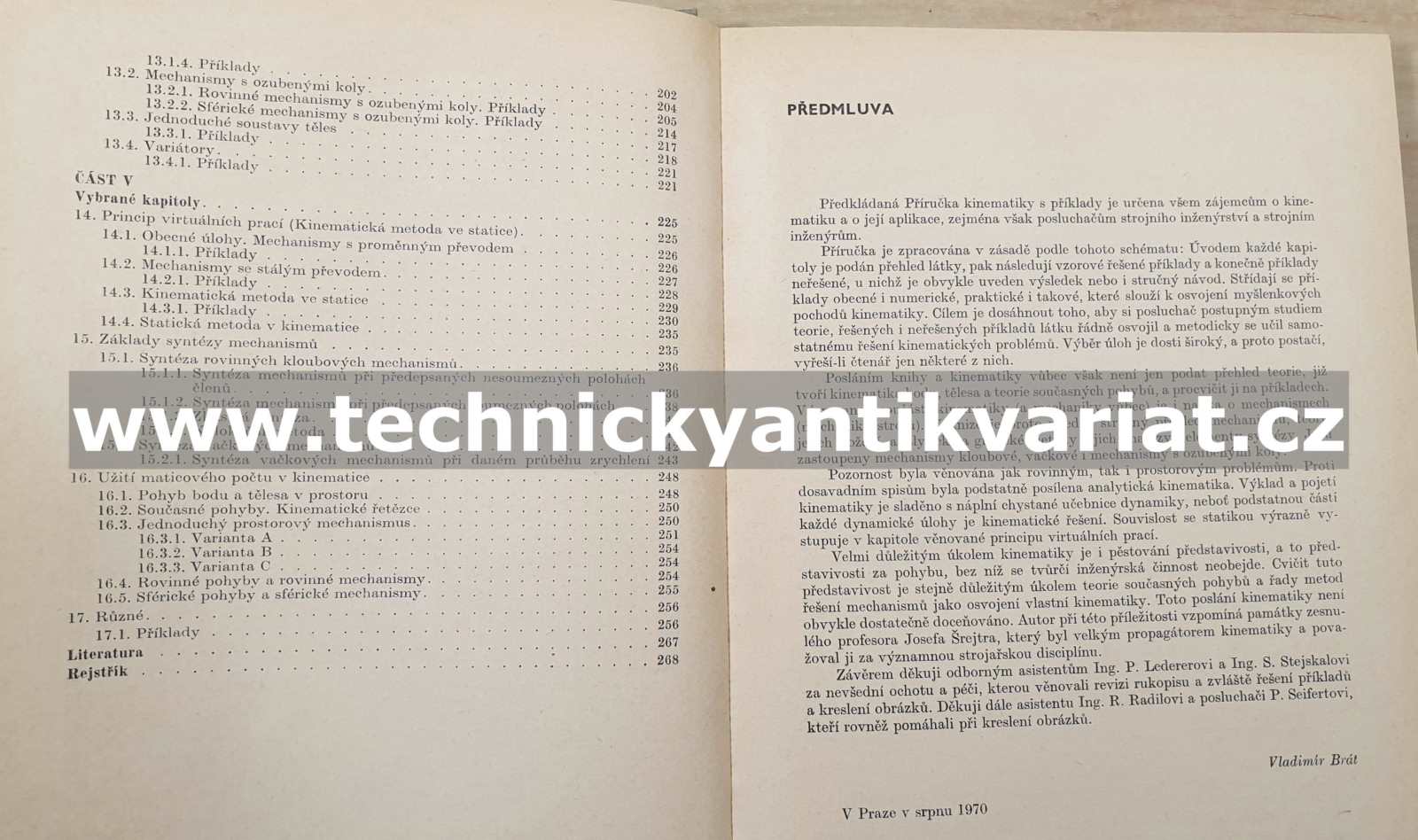 Příručka kinematiky s příklady - Vladimír Brát (1973)