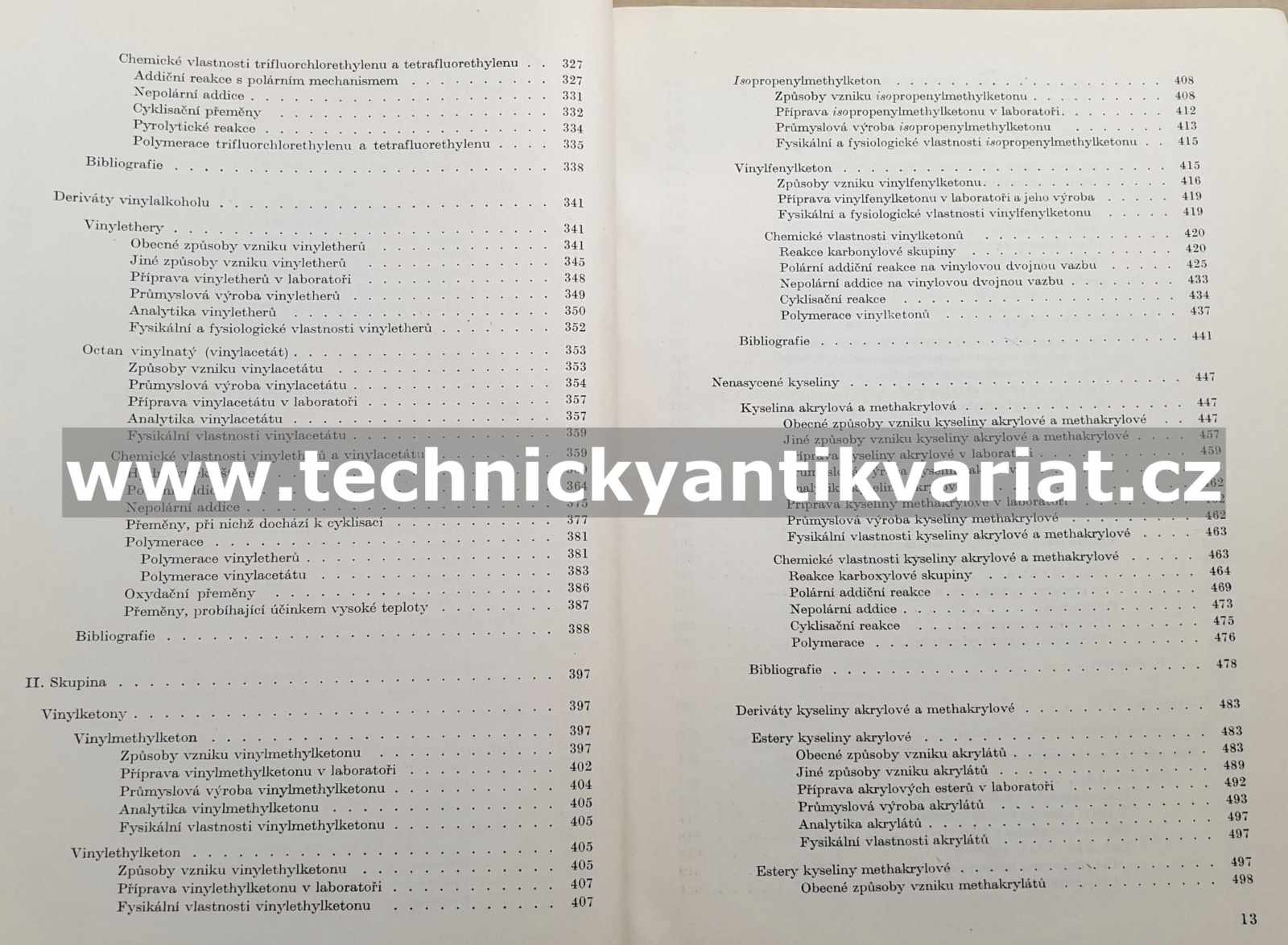 Chemie monomerů I. Pavel Vaculík (1956)