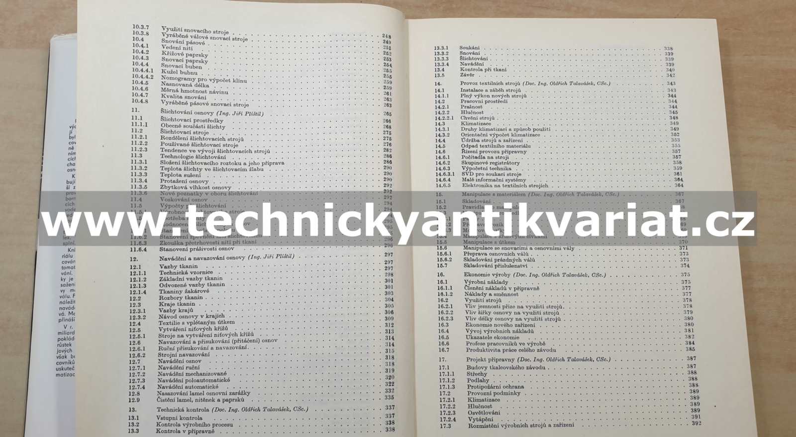 Příprava materiálu ke tkaní - O. Tavalášek, J. Plištil (1984)