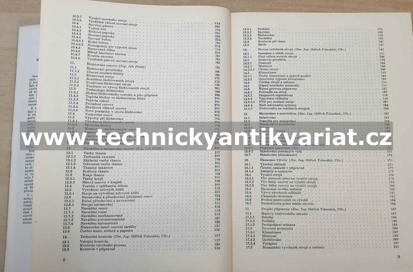 Příprava materiálu ke tkaní - O. Tavalášek, J. Plištil (1984)