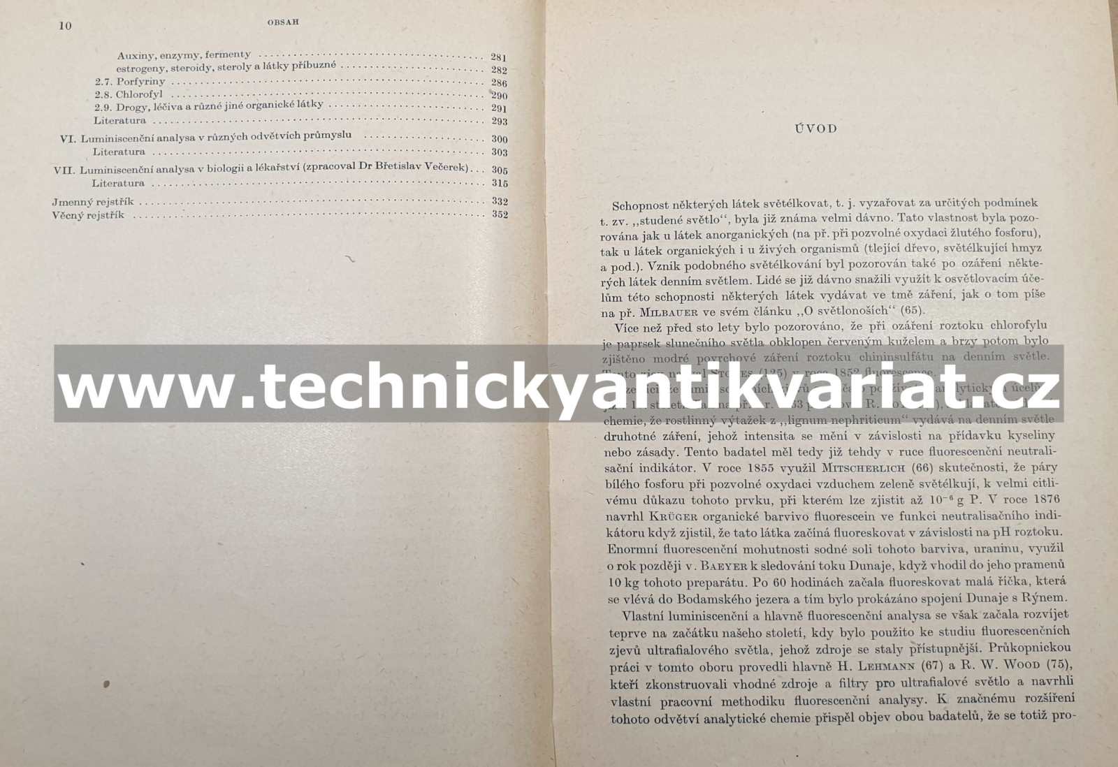 Luminiscenční analysa - Záviš Holzbecher (1957)