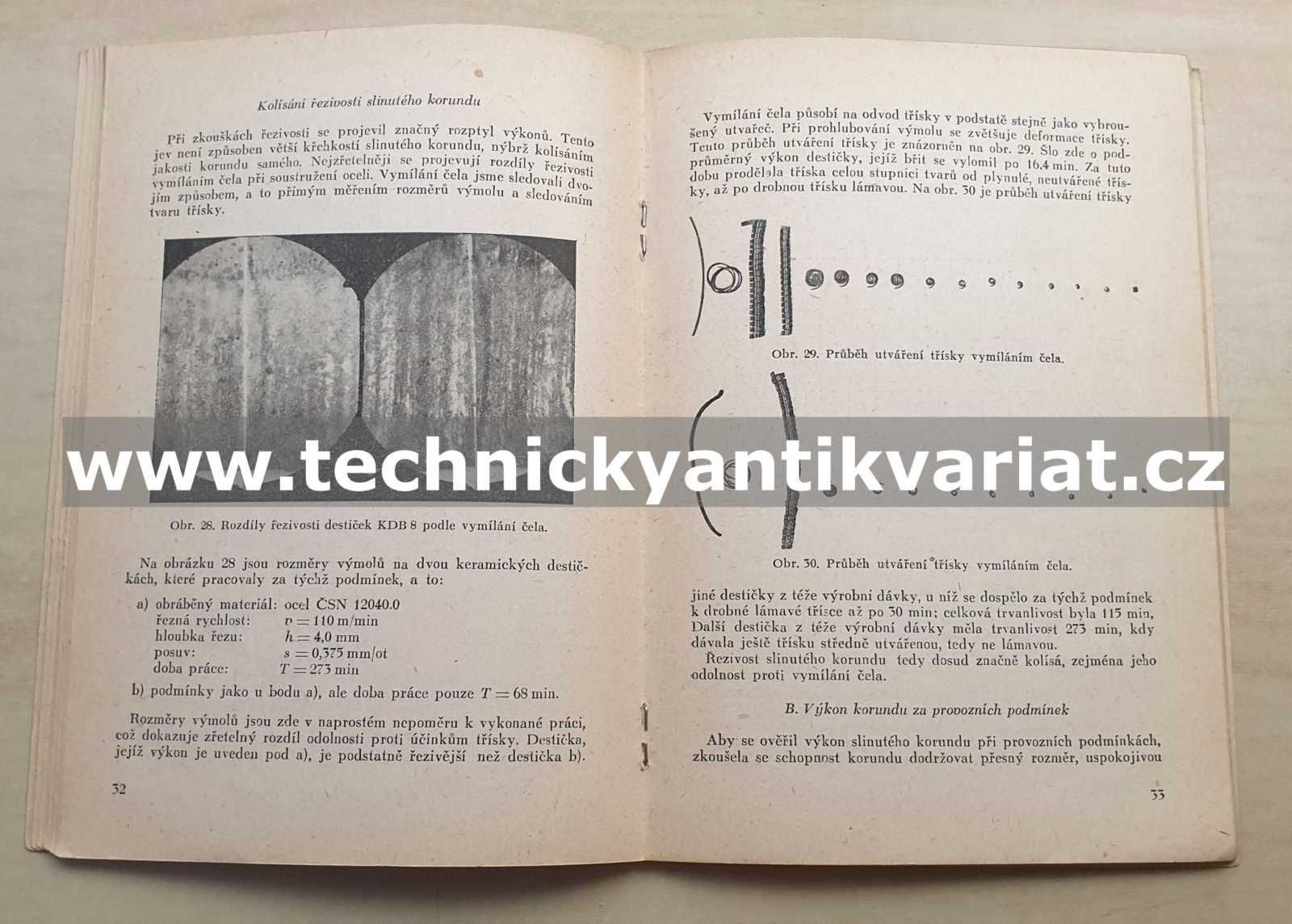 Soustružení slinutým korundem - J.Koloc (1955)