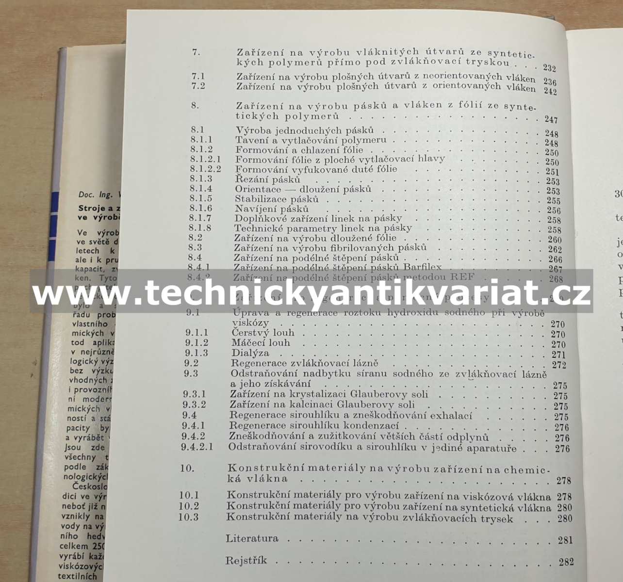 Stroje a zařízení ve výrobě chemických vláken - Vilém Rychlík (1981)