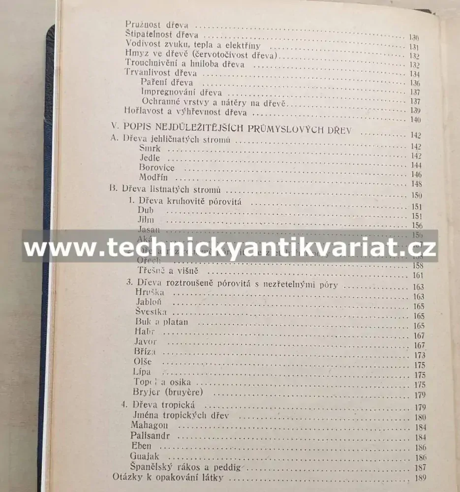 Názorná technologie dřeva - František Jirout (1951)