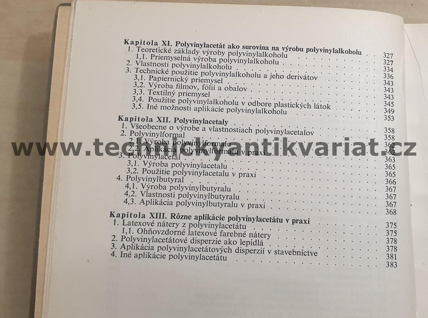 Polyvinylacetát - Gregor, koudelka, Vanko (1962)