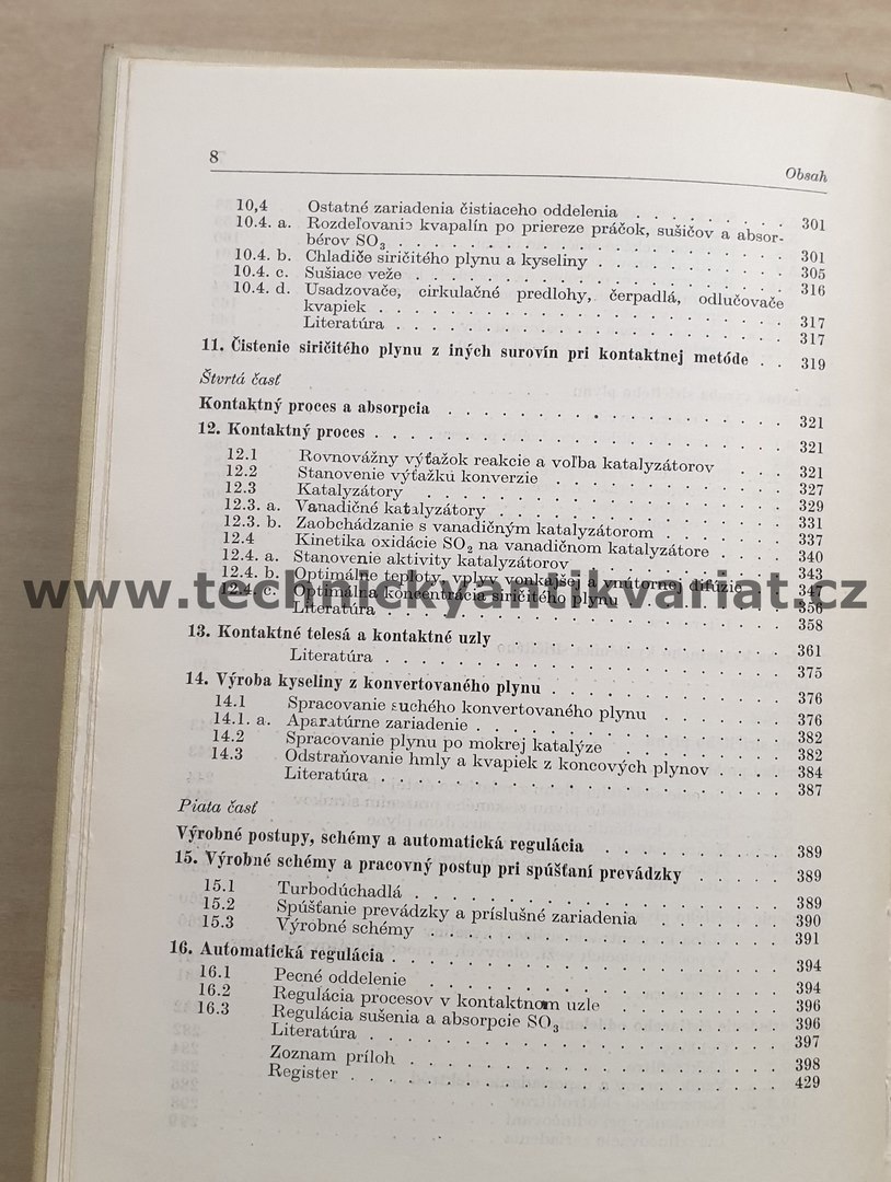 Výroba kyseliny sírovej - J. Beňa (1967)