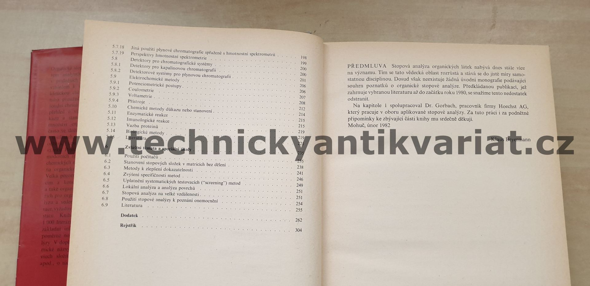 Organická stopová analýza - Klaus Beyermann (1987)