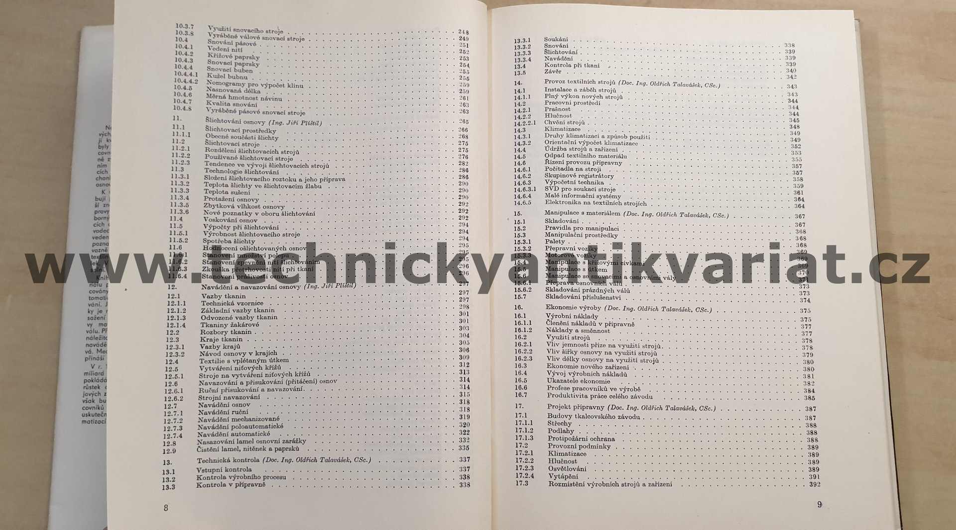 Příprava materiálu ke tkaní - O. Tavalášek, J. Plištil (1984)