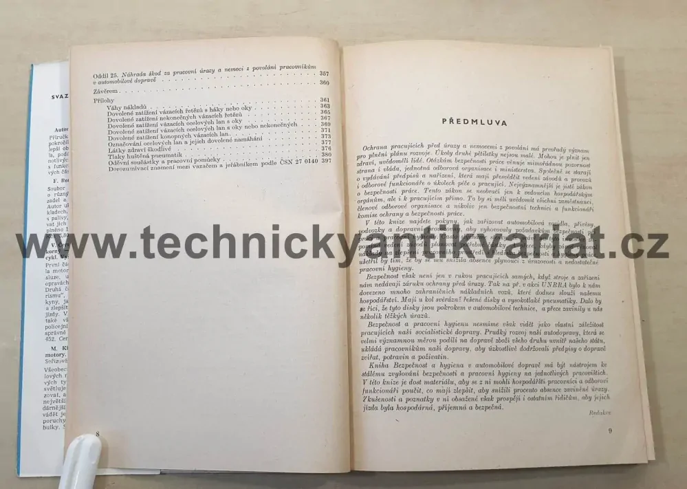Bezpečnost a hygiena v automobilové dopravě - K. Slavík, S. Marek (1958)