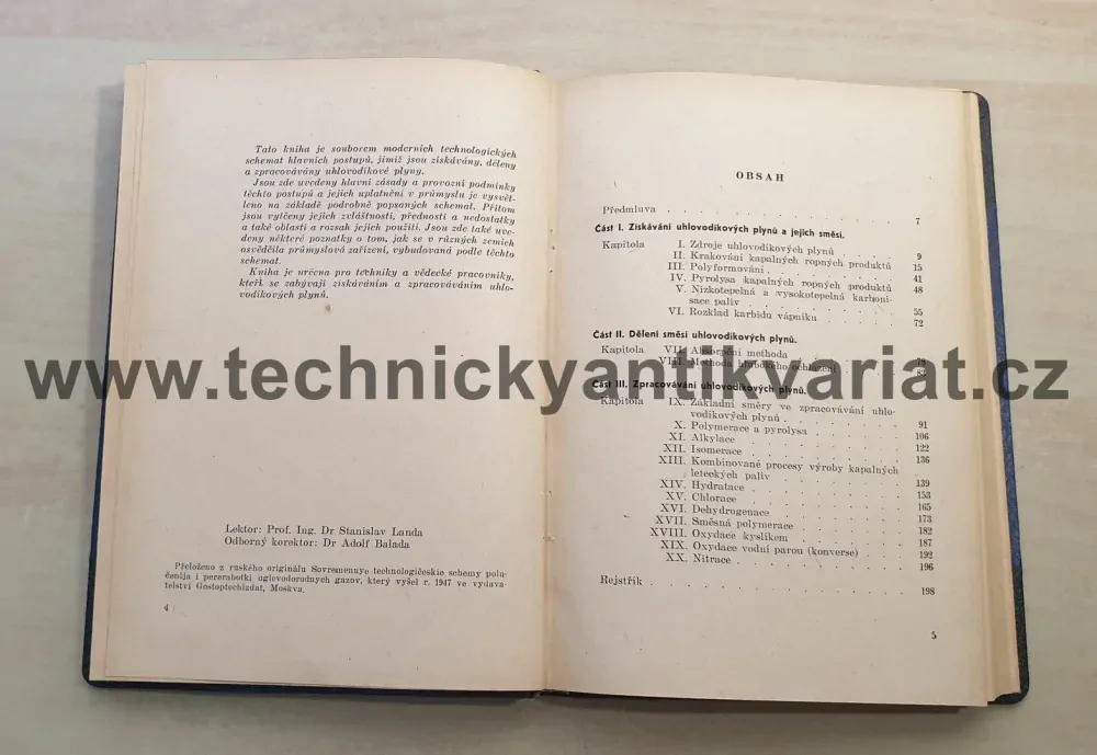 Technologie uhlovodíkových plynů - A.M.Ginstling (1951)