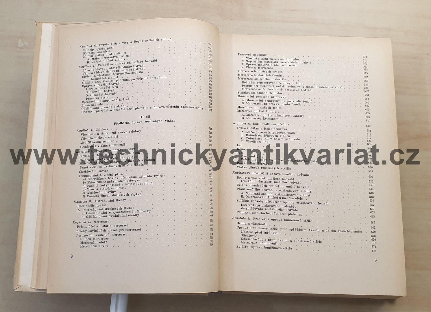 Chemická technologie textilní - I. Předběžná úprava textilního materiálu a výrobků - Václav Felix (1952)