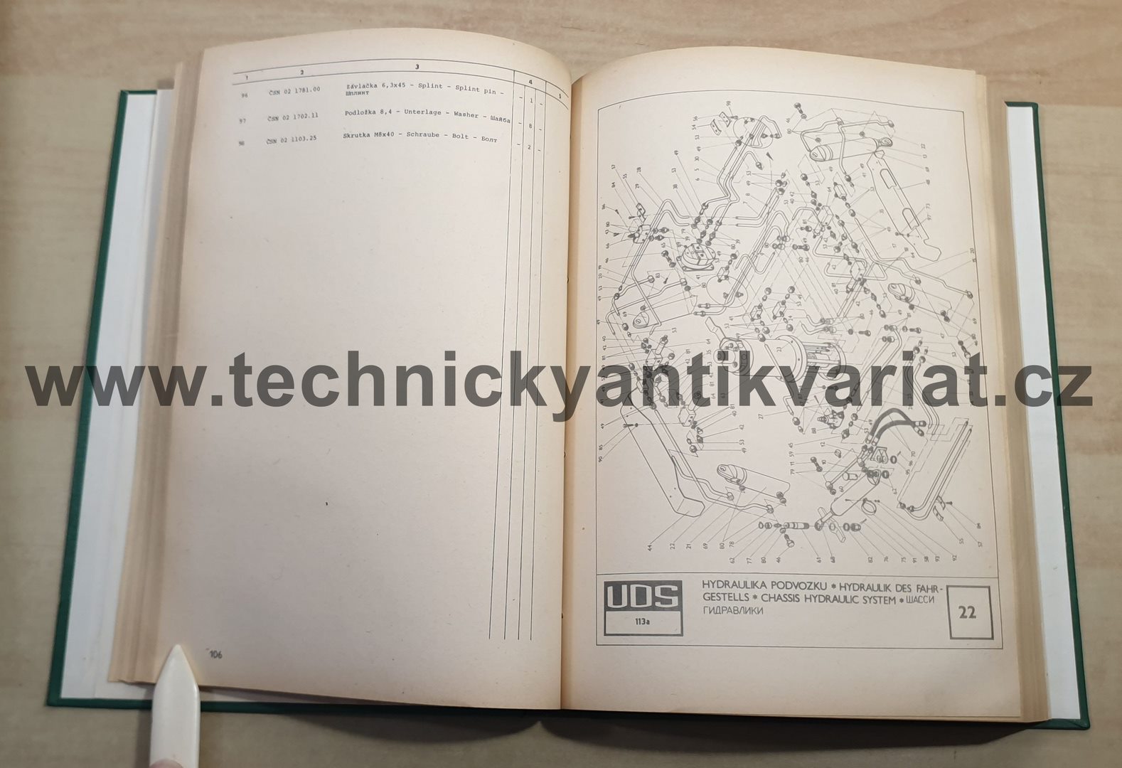 UDS 110a, 113a, 110p - Katalog náhradních dílů (1980)
