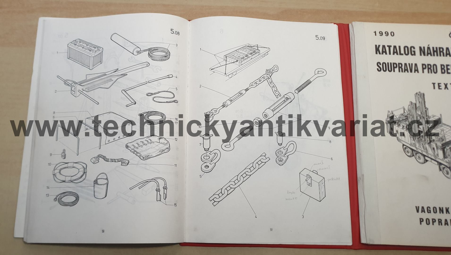 SB-4H Souprava pro beranění - katalog náhradních dílů (1990)