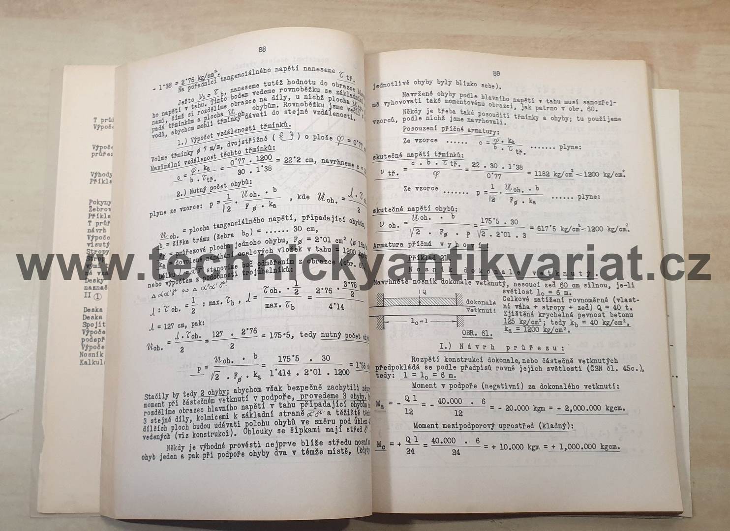 Železový beton - Kovář, Redl (1938)