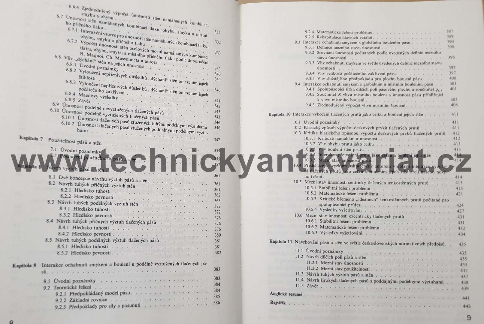 Navrhování pásů a stěn ocelových konstrukcí z hlediska stability - Miroslav Škaloud (1988)