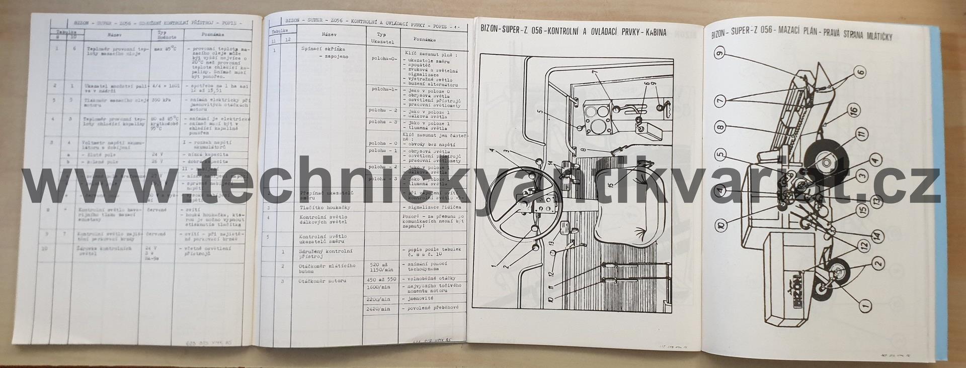 Obilní kombajn Bizon Super Z056 - příručka pro posluchače (1987)