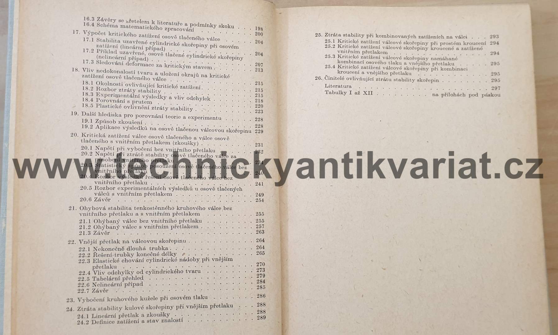 Výpočet napjatosti skořepin - Placák, Kunc (1966)