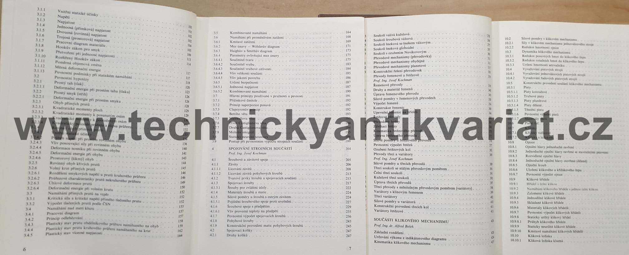 Části strojů 1, 2.svazek - Bolek, Kochman a kol. (1989, 1990)