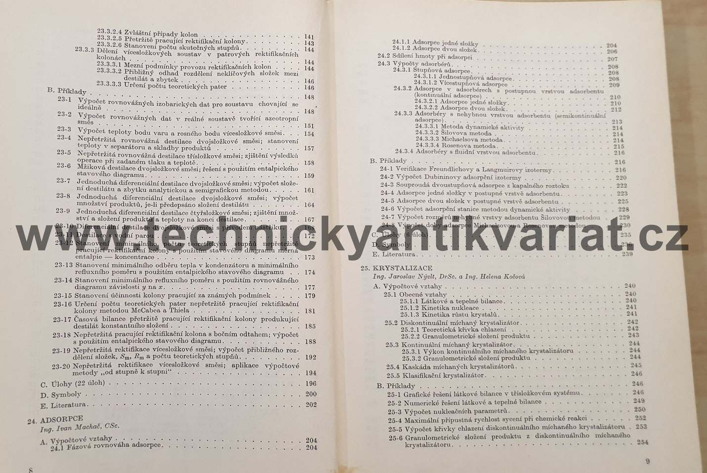 Příklady chemickoinženýrských výpočtů III. - Ryba, Pechoč, Hrubý, Neužil, Žampachová (1973)