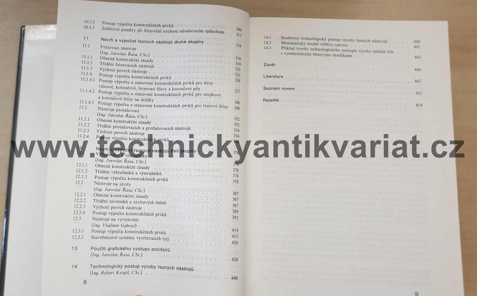 Výpočetní metody v konstrukci řezných nástrojů - J.Řasa (1986)