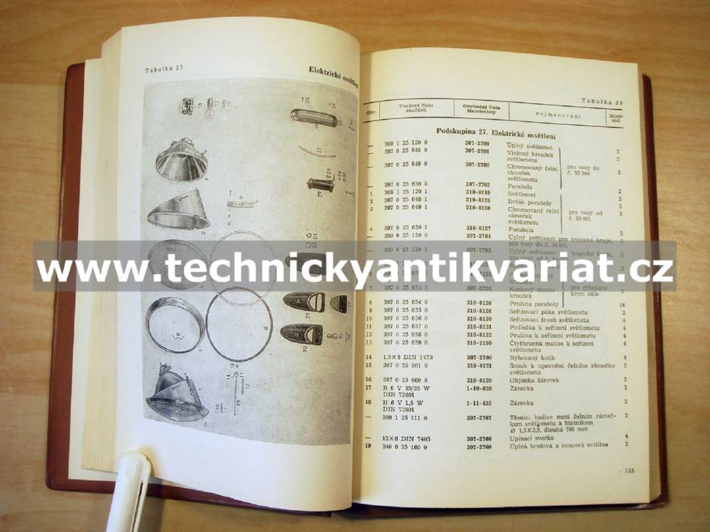 IFA F9 - katalog náhradních součástí (1959)