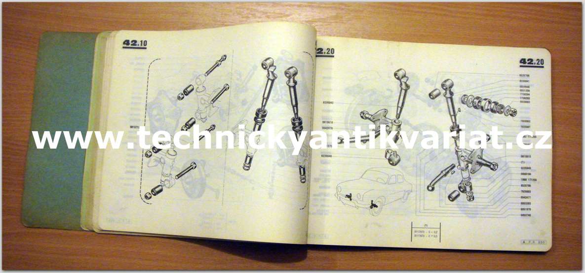 Renault Dauphine R 1090 - catalogue useul de pieces de rechange (1960)