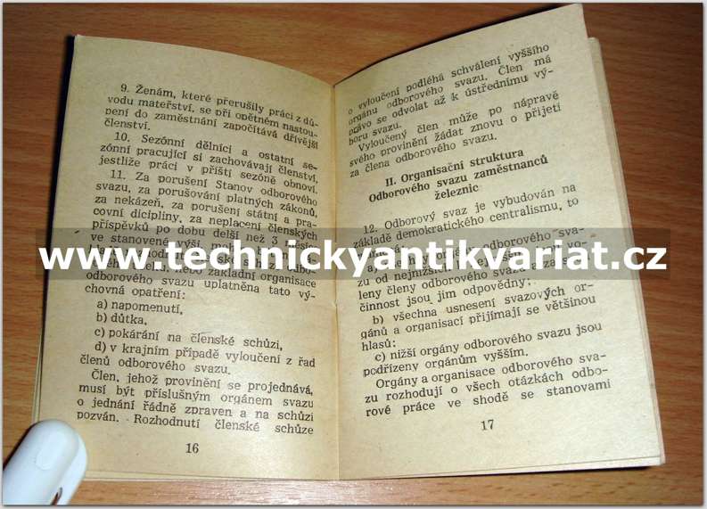 Stanovy odborového svazu zaměstnanců železnic