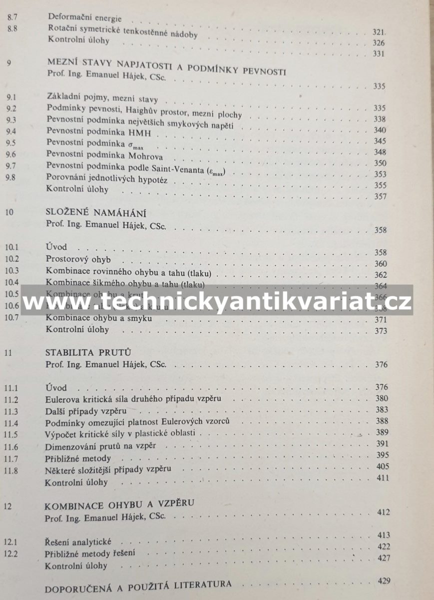 Pružnost a pevnost I Hájek, Reif, Valenta (1988)