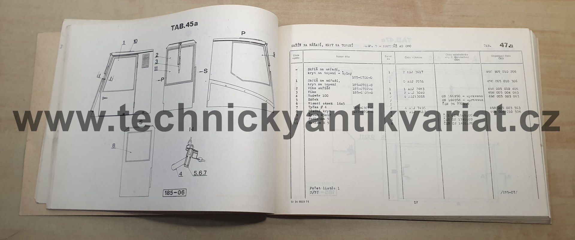 Automobilní jeřáb AD 080 - Dodatek 1-6. (návod a katalog dílů)