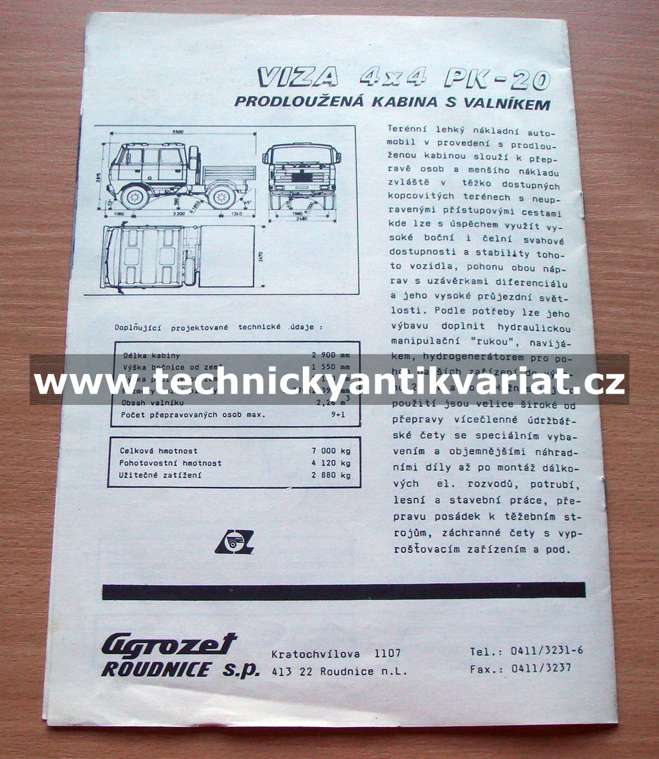 Viza 4x4 nákladní automobil