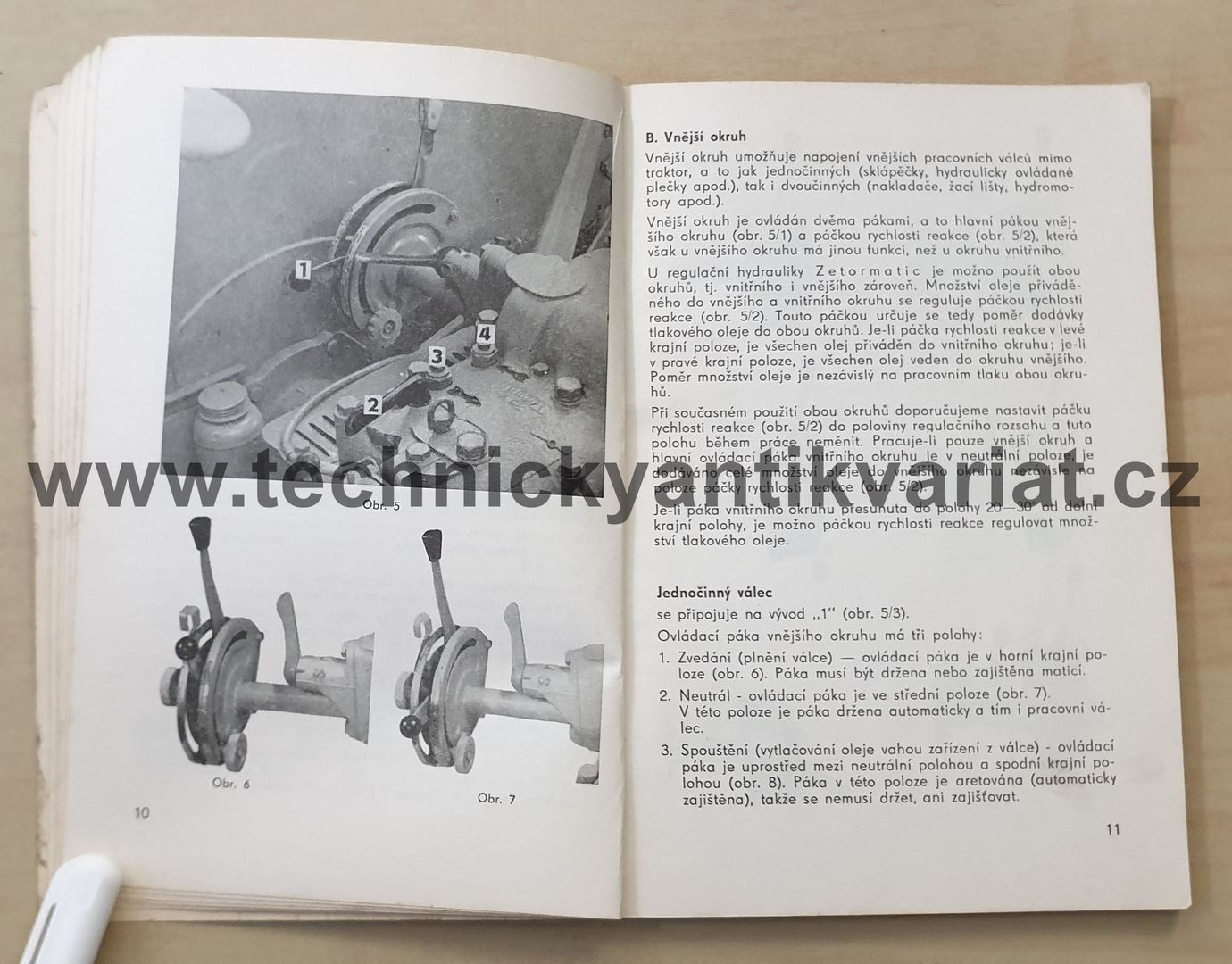 Zetormatic - regulační hydraulika (popis, údržba, seřízení, seznam náhradních dílů)