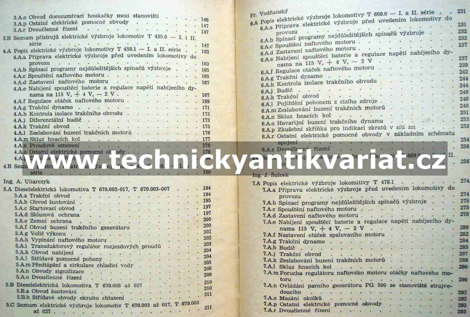 Elektrická schémata dieselelektrických lokomotiv a motorových vozů