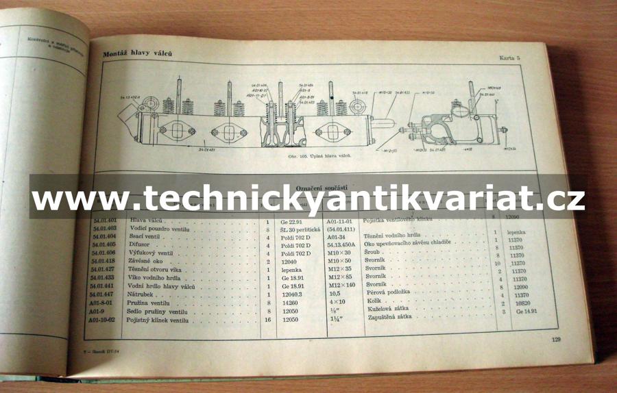 DT-54 - demontáž a montáž traktorů