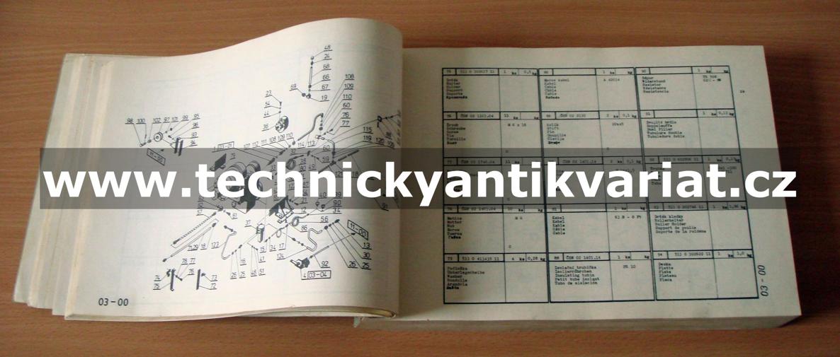 KNA 250 čelní nakladač - katalog náhrdních dílů