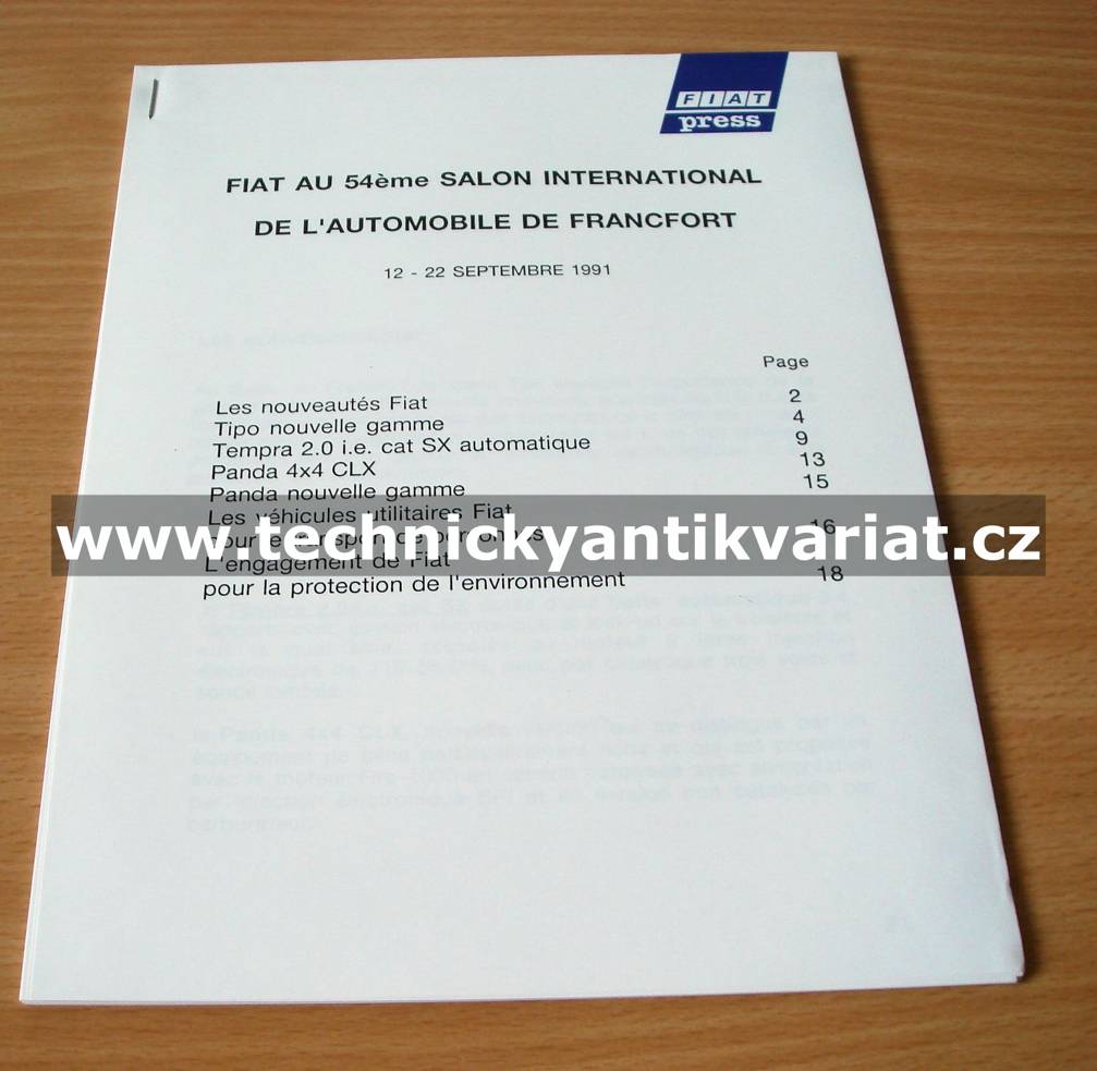Fiat Press Frankfurt 91