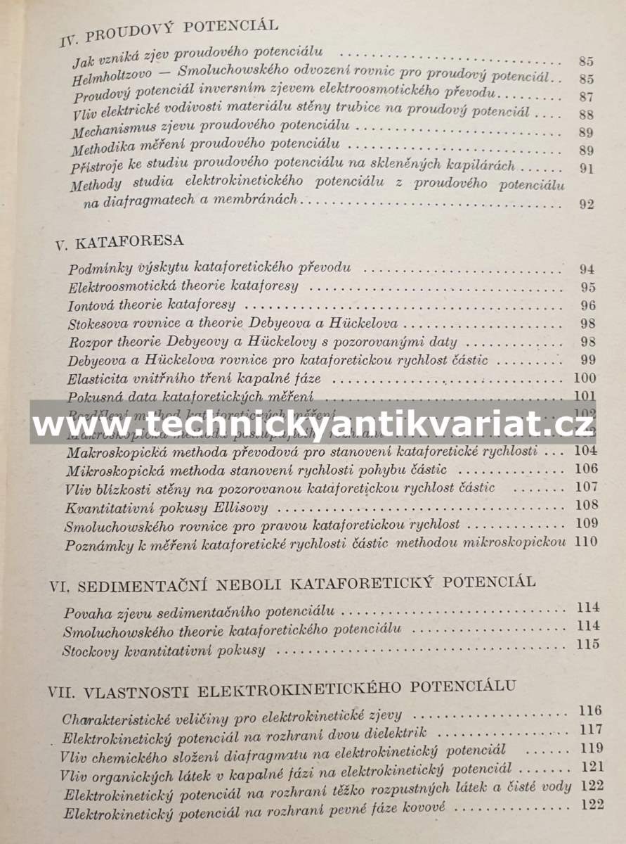 Elektroforesa, elektroosmosa a zjevy inversní - Josef Velíšek (1952)