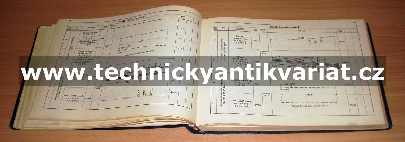 Výkresy materiálu pro železniční svršek
